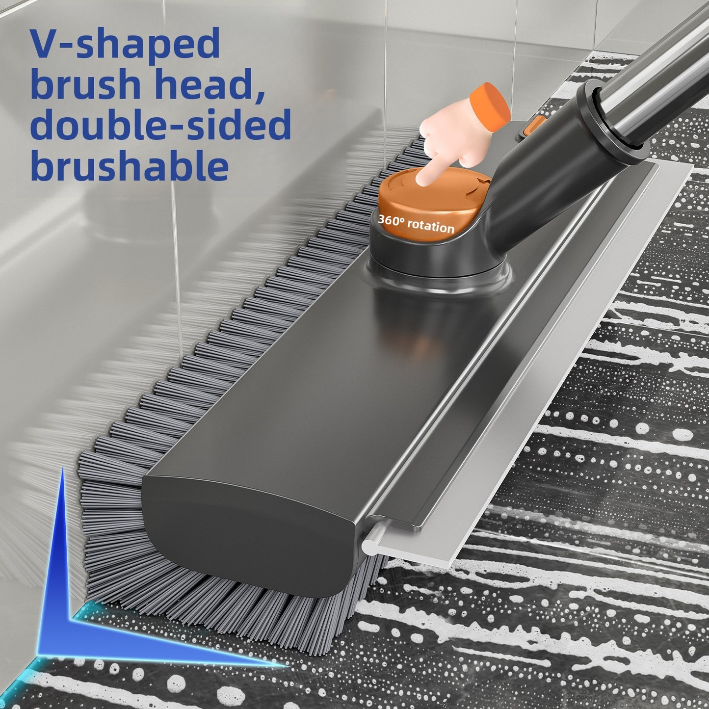 Floor Scrub Brush with Long Handle